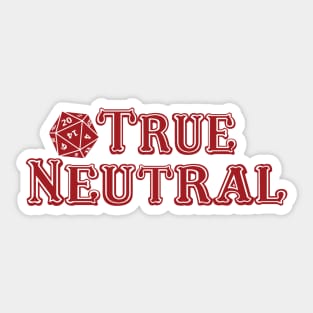 True Neutral D20 Sticker